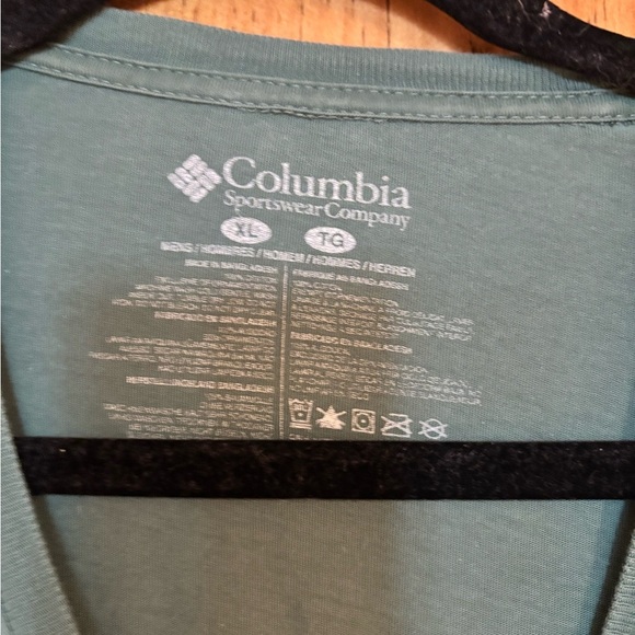 Columbia Men’s T-shirt XL Green Short Sleeve Graphic Sportswear - Picture 3 of 4